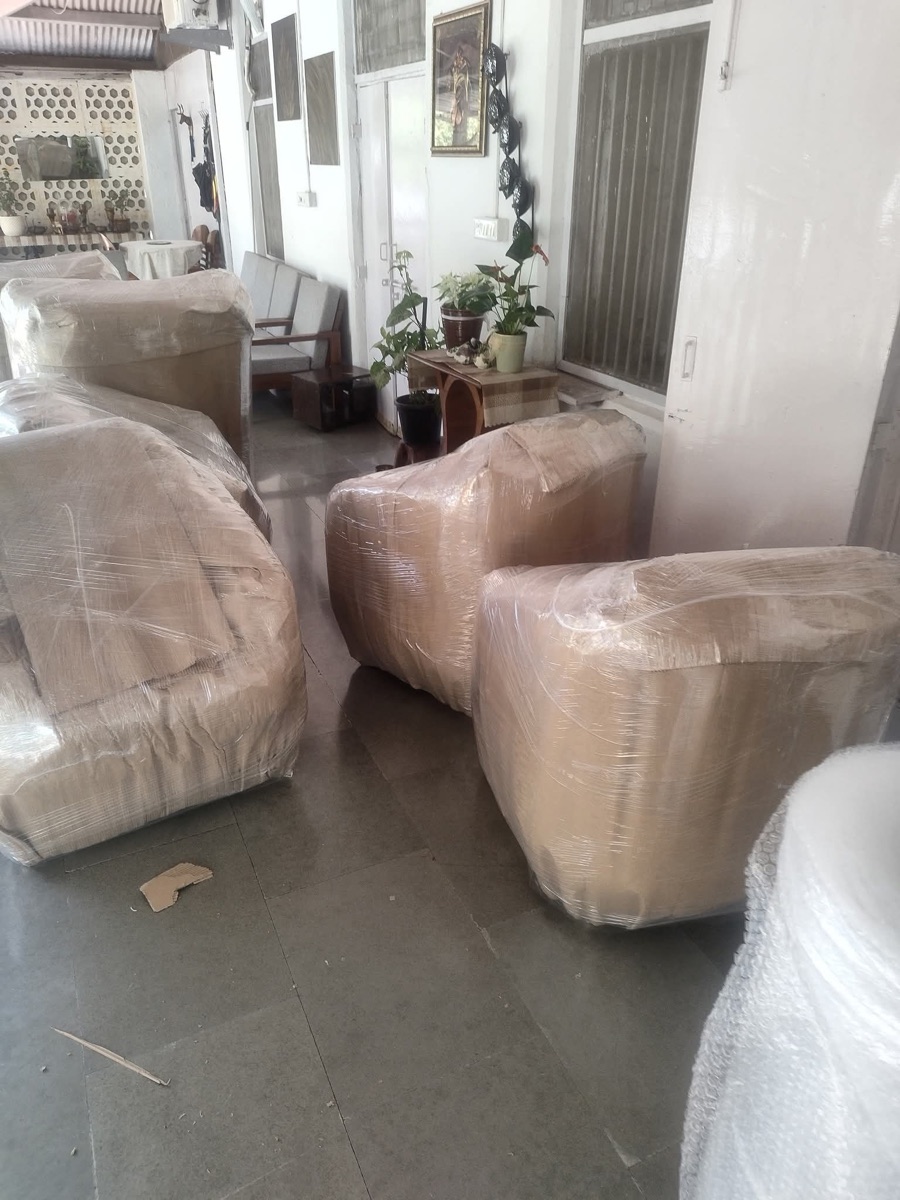 Sofa fully wrapped