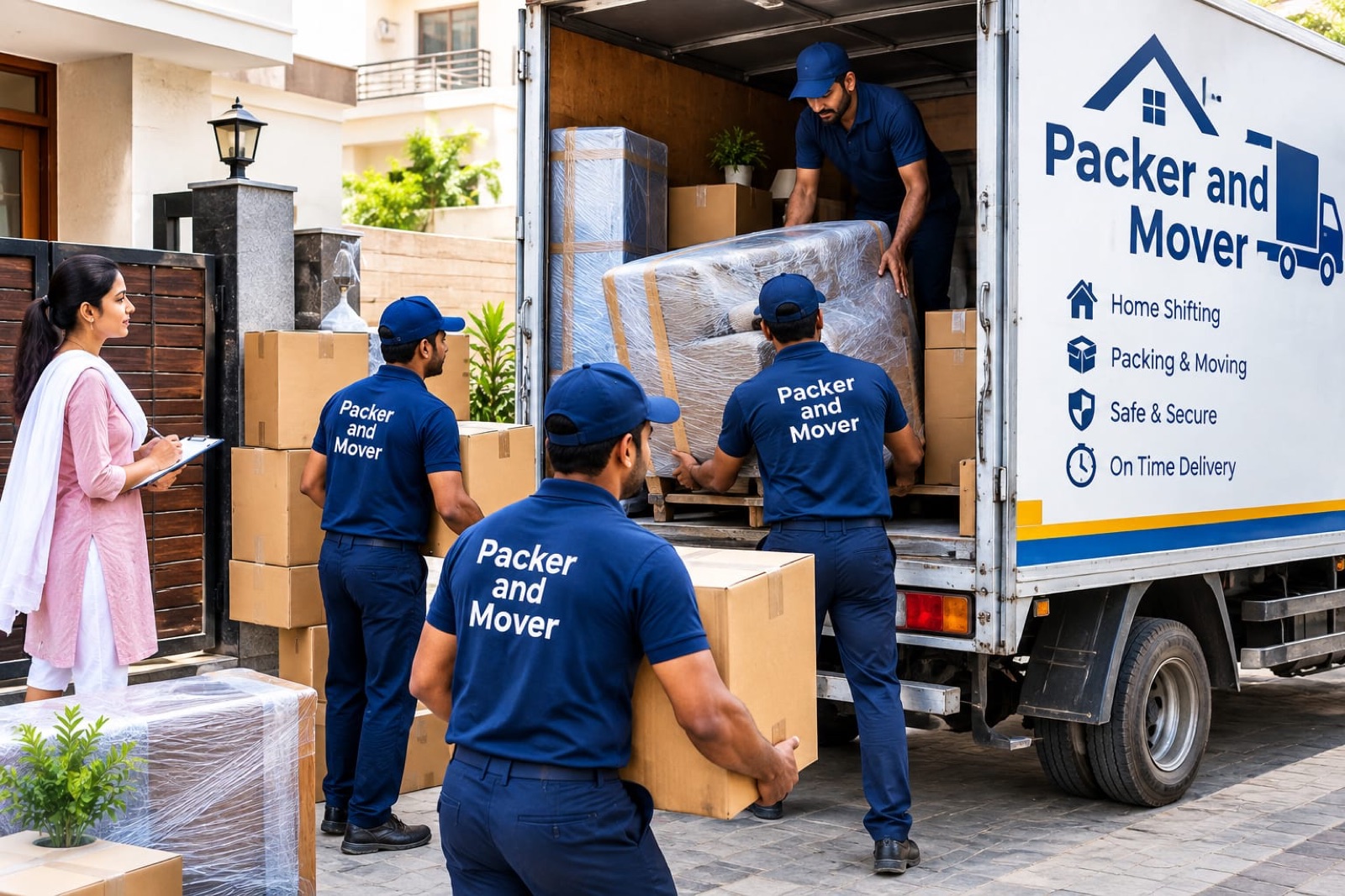 Our team loading a customer's home